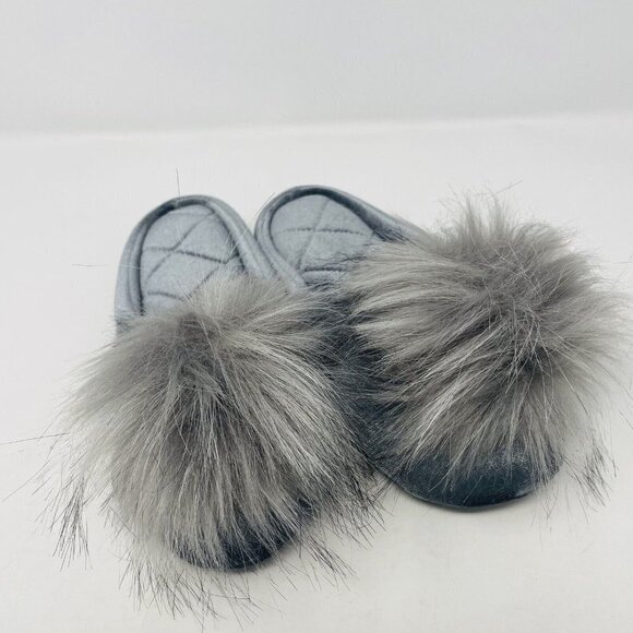 INC International Concept Womens Size 5/6 Pom Pom Velvet Clog Slippers $35 121 - Picture 2 of 7